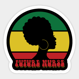 African American Future Nurse Black History Month Sticker